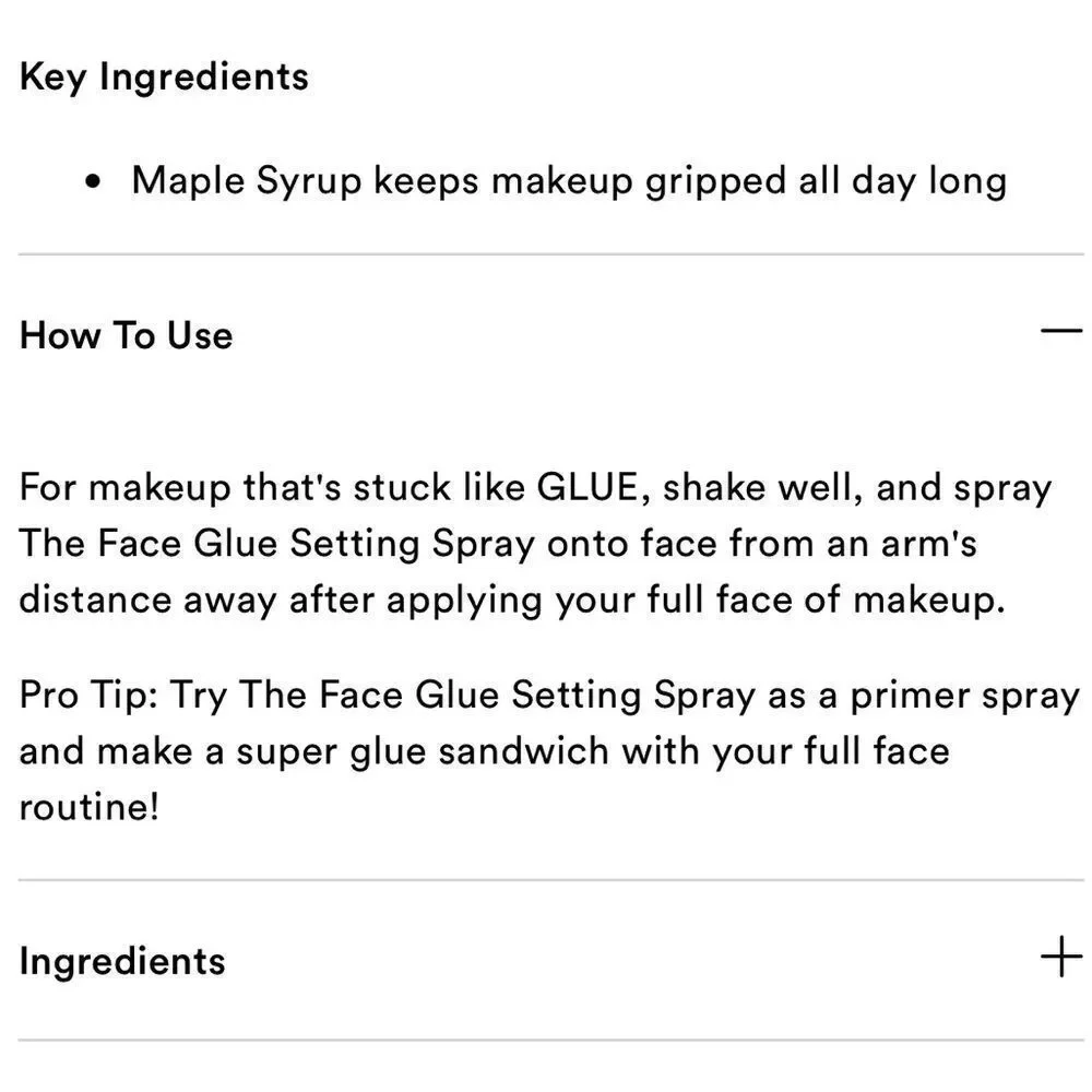 🦋 NYX The Face Glue Gripping Setting Spray New Full Size